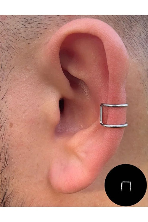 Clip On Fake Piercing Unisex Lip Nose Ear Cartilage Non Piercing